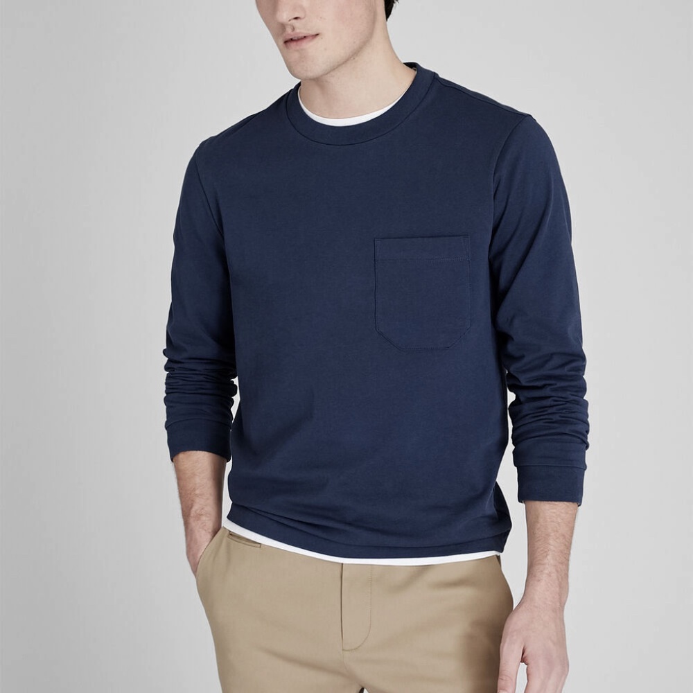 Long Sleeve Relaxed Tee - New With Tags - NEVER WORN - Navy